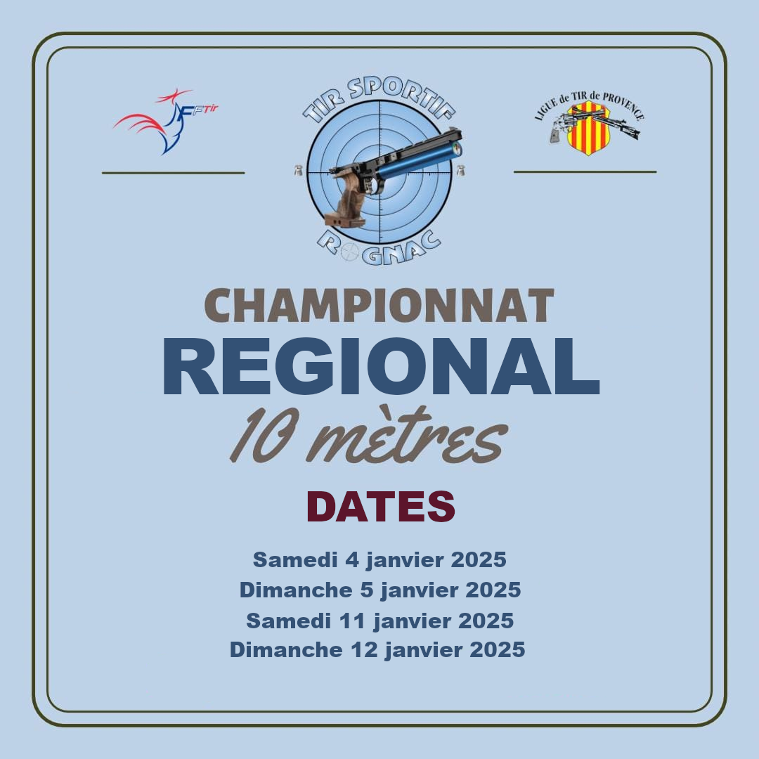 Championnat régional 10M 2025 – Cadets/Juniors/Adultes